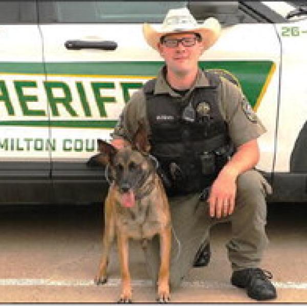 Hamilton County Sheriff’s Office K9 Deputy Pika and her handler, Sergeant William Hines, form the new HCSO K9 unit after receiving state and national certification. Photo by Kate Edwards