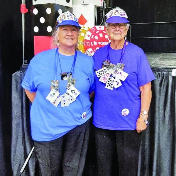 Ruth-Ellen Mason and Alice Fuller ready to take on Hico TOPS Vegas themed State recognition Day in Waco. Courtesy photo
