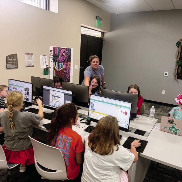 Catherine Gruetzner hosted a “Girls who can code” club for ages 5th-8th grade at the Hamilton Public Library recently. Gruetzner teamed up with this international, nonprofit organization to combat the rising statistic that 55% of growing computing jobs in non-tech fields are male-dominated and growing three times faster than other fields. This club introduces young girls to technology through hands-on projects and applications in computing and web development. Courtesy photo