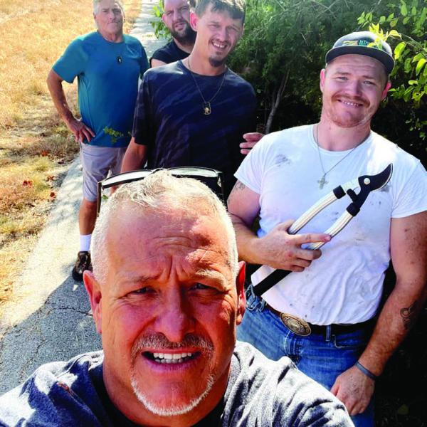 Director Barry Dickerson and a group of men from Hope House again extended a helping hand last week by trimming limbs and cleaning up the walking trail along Highway 22. According to their website, the Hope House is a free faith-based recovery program that provides housing, meals and discipleship to men and women overcoming addiction through a seven-month vocational training program. For more information, visit hopehousehamilton.com. Courtesy photo