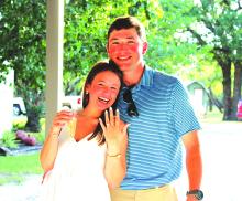 ENGAGED-Chad and Kristi Collett are thrilled to announce that on Aug. 8 at sunrise, their daughter Taylor Collett, of Hamilton, was engaged to Bryson Holt, son of Mike and Roxy Holt of Stanford. Taylor graduated from ACU and teaches 2nd grade Math and Science at Wylie ISD in Abilene. Bryson graduated from HSU and is employed at a surveying company while working toward earning his land surveying license in Abilene. The wedding will take place early next year, and they will reside in Abilene. Courtesy photo