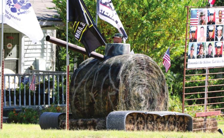 Hay for Heroes bales ready for decorating