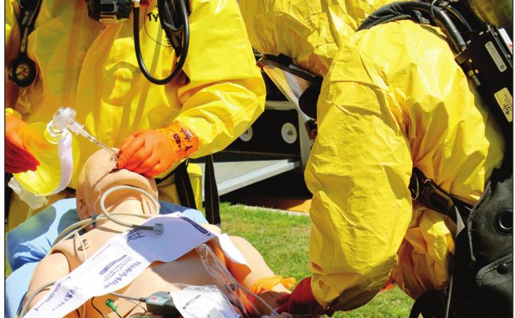 EMS, HVFD drill hazmat, infection