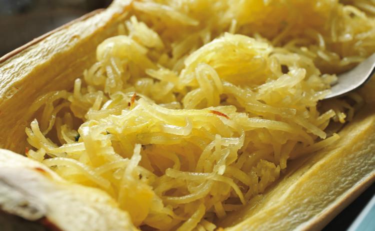 Spaghetti Squash with Tomatoes, Basil and Parmesan