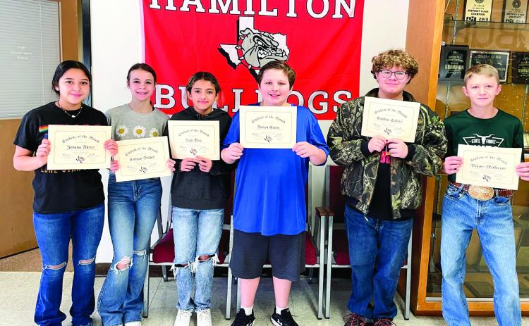 HJH Students of the Month