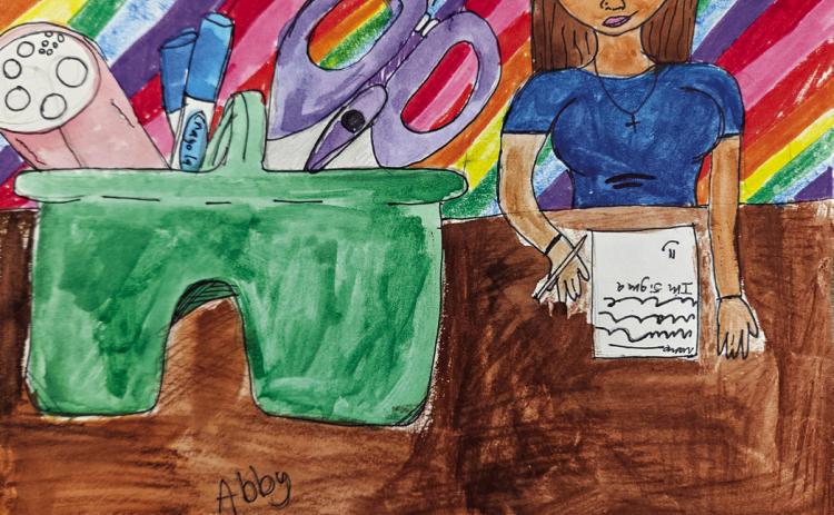 Bulldog Artist of the Week -Abby Severns-Stroing 6th Grade