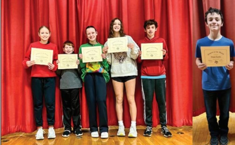 HAMILTON JUNIOR HIGH OCTOBER STUDENTS OF THE MONTH